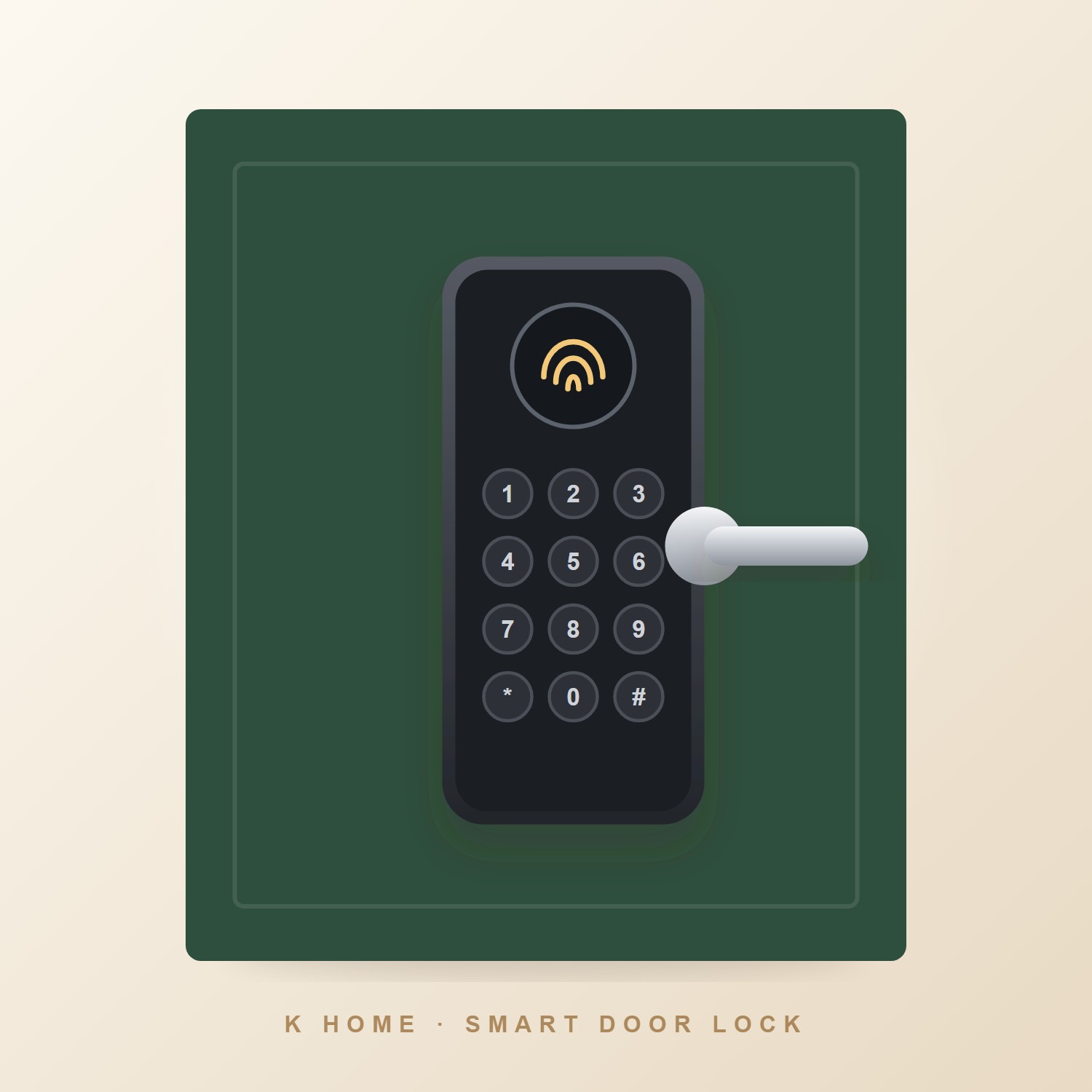 K Home Smart Door Lock - Fingerprint + PIN